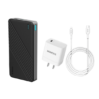 ROMOSS 罗马仕 Wave Series系列 WA20 pro 移动电源 黑色 20000mAh Type-C micro usb Lightning 18W双向快充 线充套装