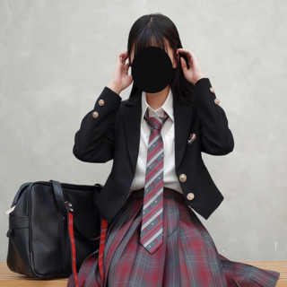 夏日咸鱼祭 飞鸟工业 校供感JK制服 西式制服 女士西服外套 一团 收腰款 黑色 S