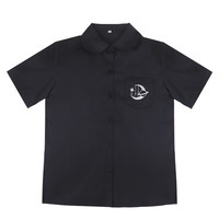 HAIYUESHE 海月社 自成宇宙 JK制服 西式制服 女士短袖衬衫 黑色 XS