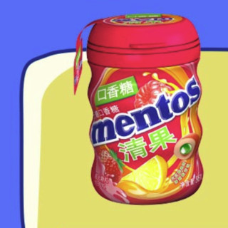 Mentos 曼妥思 清果无糖口香糖 清新酸柠味 56g