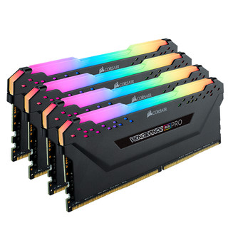 USCORSAIR 美商海盗船 复仇者RGB PRO系列 DDR4 3200MHz RGB 台式机内存 黑色 128GB 32GBx4 CMW128GX4M4E3200C16