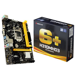 BIOSTAR 映泰 H310MHD3 MATX主板（intel LGA1151、H310）