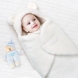 MUTONG 沐童 婴儿抱被新生儿初生幼儿宝宝包被秋冬抱毯羊羔绒防踢包裹襁褓睡袋