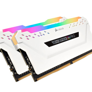 USCORSAIR 美商海盗船 复仇者RGB PRO系列 DDR4 3600MHz RGB 台式机内存 灯条 白色 16GB 8GBx2 CMW16GX4M2C3600C18W