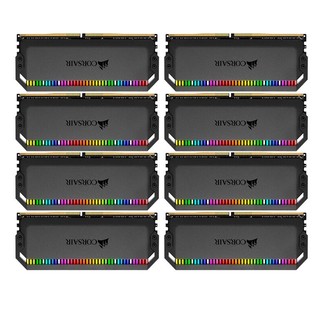 USCORSAIR 美商海盗船 统治者系列 DDR4 3200MHz RGB 台式机内存 灯条 黑色 128GB 16GB*8 CMT128GX4M8C3200C16