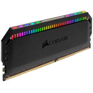 美商海盗船 64GB(16G×4)套装 DDR4 3600 台式机内存条 统治者铂金 RGB灯条 高端游戏型