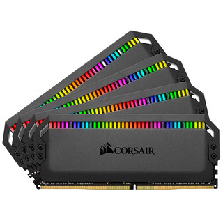 USCORSAIR 美商海盗船 统治者系列 DDR4 3000MHz RGB 台式机内存 灯条 黑色 64GB 16GB*4 CMT64GX4M4C3000C15