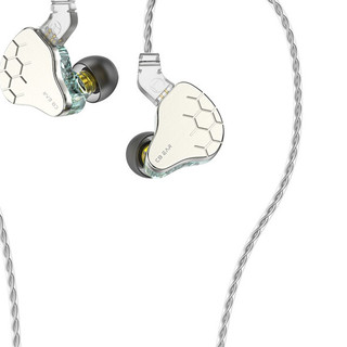 KUIBAO 魁宝 云雀 入耳式挂耳式有线圈铁耳机 水绿 3.5mm 带麦版+4股纯无麦铜线