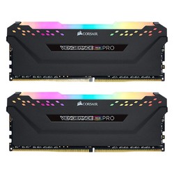 USCORSAIR 美商海盗船 复仇者RGB PRO系列 DDR4 3200MHz RGB 台式机内存 黑色 16GB 8GBx2