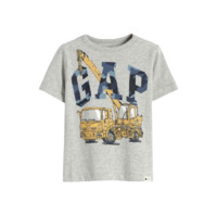 Gap 盖璞 布莱纳小熊系列 671201 儿童短袖T恤 灰色 110cm