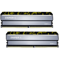 G.SKILL 芝奇 Sniper X 狙击者系列 DDR4 3200MHz 台式机内存 马甲条 数码黄 16GB 8GB*2 F4-3200C16D-16GSXKB