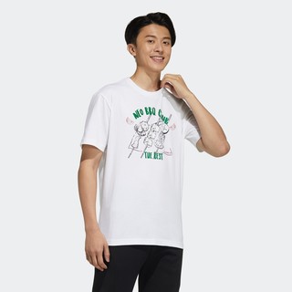 adidas NEO M Bqfd Tee 1 男子运动T恤 H62009 白色 XS