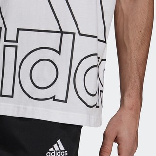 adidas 阿迪达斯 U Big Logo T 中性运动T恤 GU4290 白 M