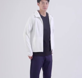 UNIQLO 优衣库 男士连帽防晒衫 433050 白色 S