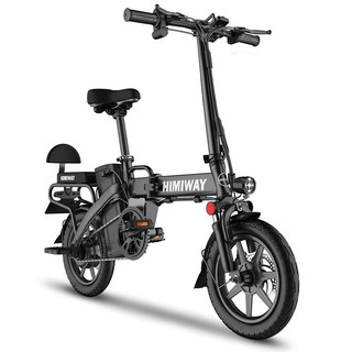 HIMIWAY 嗨米 精英版 折叠电动自行车 TDT02Z 48V6Ah锂电池 黑色