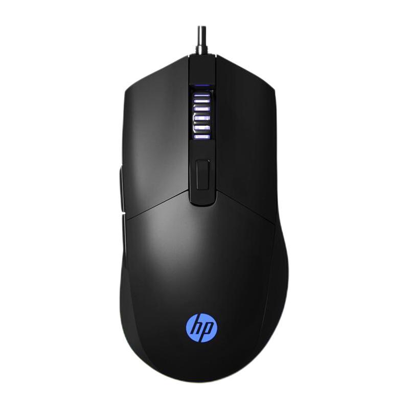 HP 惠普 GM10 有线鼠标 3600DPI 黑色