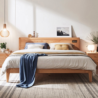 LINSY 林氏家居 CR5A-D 实木床双人床 原木色 150*200cm 普通款
