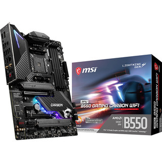 MSI 微星 MPG B550 GAMING CARBON WIFI 暗黑板 ATX主板（AMD AM4、B550）