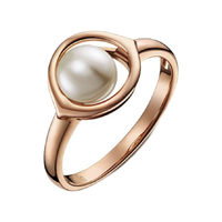CHJ JEWELLERY 潮宏基 智慧之眼系列 SRK33700016 女士18K玫瑰金珍珠戒指