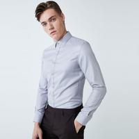 SELECTED 思莱德 男士长袖衬衫 419305574S21 浅灰LIGHT GREY XS