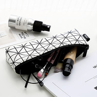 kinbor 创意时尚皮质笔袋PU皮铅笔袋笔盒多功能化妆品收纳包几何风