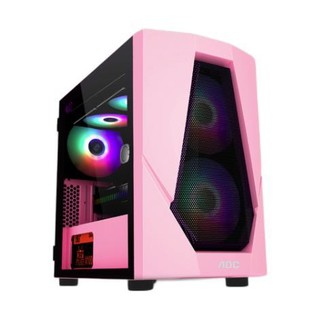 AOC 冠捷 CG351P MATX机箱 半侧透 粉色