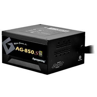 Apexgaming 美商艾湃电竞 AG-850S 金牌（90%）半模组ATX电源 850W