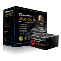  美商美商艾湃电竞 Apexgaming AX-450 铜牌（85%）非模组ATX电源 450W