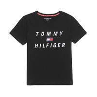 TOMMY HILFIGER 汤米·希尔费格 女士圆领短袖T恤 TP00306T 黑 S