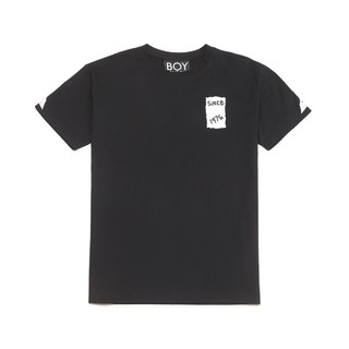 BOY LONDON/伦敦男孩 BOY TAPE EAGLE BACKPRINT TEE BLACK/WHITE 中性T恤