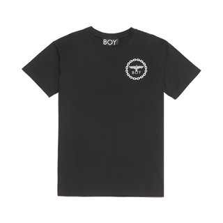 BOY LONDON潮流老鹰logo印花男女情侣短袖T恤 S 黑色/白色