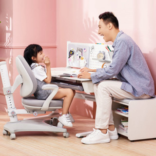 SIHOO 西昊 H10C+K35B 儿童书桌+双背椅 120cm 灰色