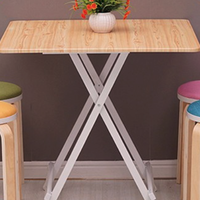 镜立方 简易折叠方桌 竹木纹 60*60*55cm 单桌
