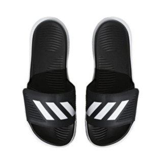 adidas 阿迪达斯 Alphabounce Slide 男子拖鞋 BA8775 黑色/亮白 40.5