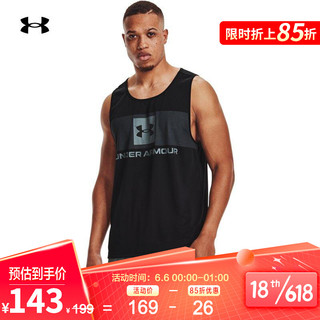 UNDER ARMOUR 安德玛 官方UA Tech Graphic男子训练运动背心1361713 黑色001 L