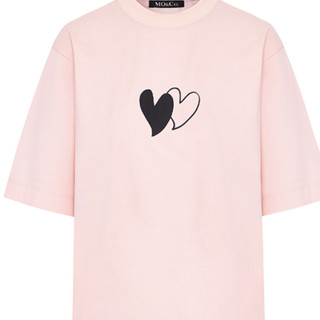 MO&Co. 摩安珂 女士圆领短袖T恤 MBA1TEET09 粉红色 L