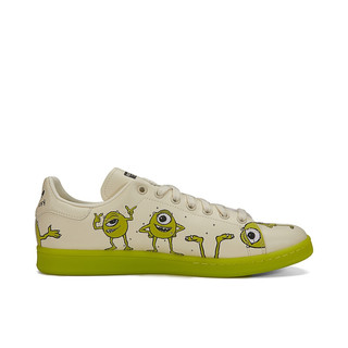 adidas Originals Stan Smith Disney联名款 中性运动板鞋 FZ2706 米白色/黄绿色/黑 38.5