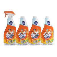 威猛先生 油污清洁剂 455g+455g*3瓶补充装 柑橘香 厨房重油污净