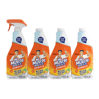 Mr Muscle 威猛先生 厨房清洁剂 455g+455g*3瓶 清新柑橘