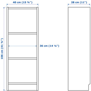 IKEA 宜家 BILLY 毕利 简约书架 白色 40*28*106cm