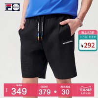 FILA 斐乐 FUSION 潮牌男士针织五分裤2021夏新款简约透气运动短裤装