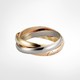  Cartier 卡地亚 Trinity系列 B4086100 女式三色金戒指　