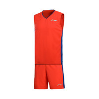 LI-NING 李宁 比赛服男冬季篮球系列时尚潮流透气运动休闲比赛套装AATM003