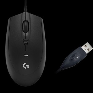 logitech 罗技 G90 有线鼠标 2500DPI 黑色