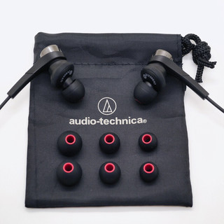 audio-technica 铁三角 CKS55Xis 入耳式动圈有线耳机 黑色 3.5mm