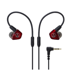 audio-technica 铁三角 LS200iS 入耳式有线耳机 红色 3.5mm