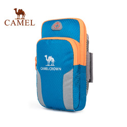 CAMEL 骆驼 户外跑步健身运动防水臂包 双袋容纳男女手臂包 黑色  均码