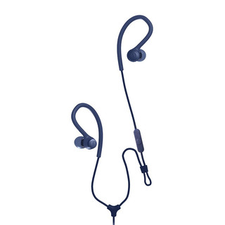 audio-technica 铁三角 SPORT10iS 入耳式挂耳式有线耳机 蓝色 3.5mm