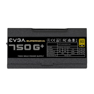 EVGA 750 G+ 金牌（90%）全模组ATX电源 650W