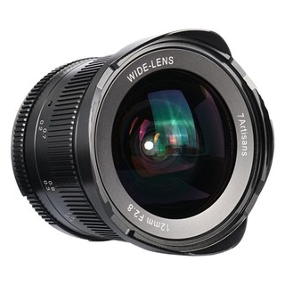 7artisans 七工匠 12mm F2.8 广角定焦镜头 佳能EOS-M卡口 77mm+77mm滤镜支架